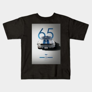 1965 Shelby GT350 Mustang Fastback Artwork Kids T-Shirt